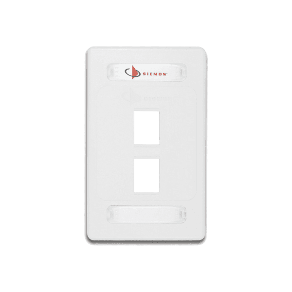 Placa de Pared Modular 10G MAX de 2 Salidas, Color Blanco