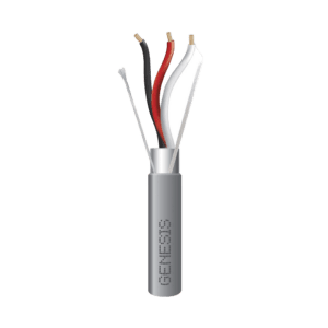 Bobina de 305 Metros de Cable / 3 x 16 AWG / Blindado / Tipo CMR-CL3R-FPLR-FT4 / Color Gris / Aplicaciones de alarmas de Intrusión/Control de Acceso/ Automatización / Interfonos y Tv Porteros.