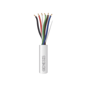 Bobina de 305 Metros / Cable de Cobre / 6 x 18 AWG  / Para Interior / Color Blanco / Para Aplicaciones de Alarmas de Intrusión/Control de Acceso/ Automatización / Interfonos y Tv Porteros