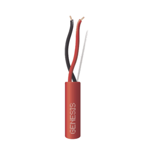 Bobina de 305 Metros / Alambre de Cobre / 2 x 16 AWG / Tipo FPLP, CL3P, FT6 Plenum / Color Rojo / Para Aplicaciones en Sistemas de Detección de Incendio y Sistemas de Evacuación
