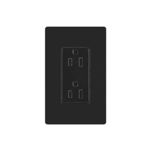 Tomacorriente, receptaculo convencional 120V, 15A, color negro.