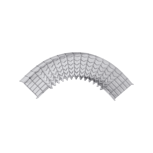 Curva Pre-Fabricada Horizontal de 90° con medidas de 54 mm de Peralte y 250 mm Ancho (54/250 mm)
