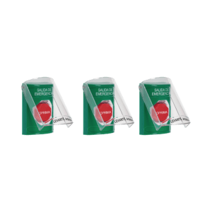 Paquete de 3 Botones con 3 Diferentes Métodos de Activación y 3 Mensajes Diferentes, Color Verde