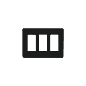 Placa de pared 3 espacio, para atenuador (dimmer), switch ó control remoto PICO inalámbrico.