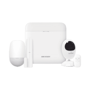(AX PRO) KIT de Alarma AX PRO con GSM (3G/4G) / Incluye: 1 Hub con bateria de respaldo / 1 Sensor PIR / 1 Contacto Magnético / 1 Control Remoto / 1 Cámara IP / Wi-Fi / Compatible con Hik-Connect P2P / DS-2CV2U21FD-IW