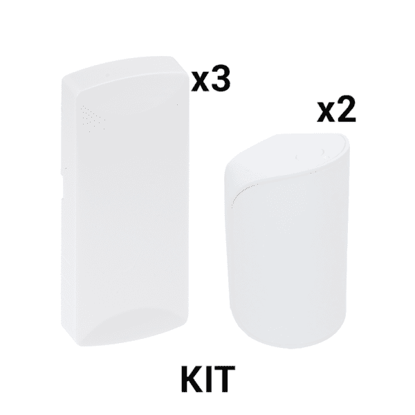 KIT Básico Sensores Inalámbricos - Incluye 3 Contactos Magnéticos y 2 PIR - Compatibles con Honeywell y PRO4GEN2