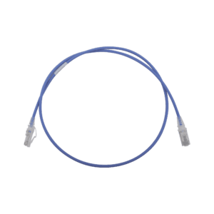 Patch Cord MC6 Modular Cat6 UTP, CM/LS0H, 3ft, Color Azul, Diámetro Reducido (28AWG)