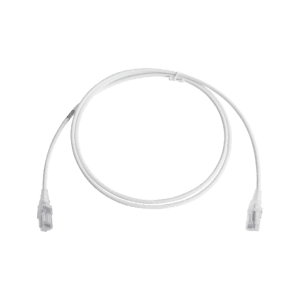 Patch Cord MC6 Modular Cat6 UTP, CM/LS0H, 5ft, Color Blanco, Diámetro Reducido (28AWG)