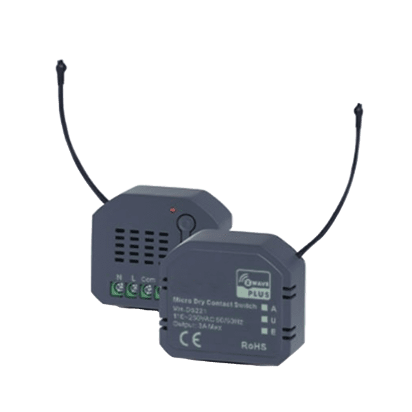 (ZWAVE) Micro modulo On/Off y salida de contacto seco