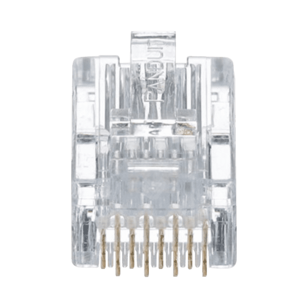 Plug RJ45 Cat5e, Para Cable UTP de Calibres 24-26 AWG, Chapado en Oro de 50 micras, Paquete de 50 piezas