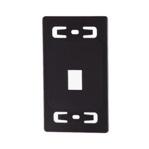 Placa de pared modular MAX, de 1 salida, Color Negro
