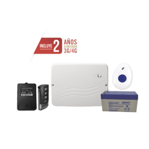 Kit de Panel de Alarma Híbrido 4G LTE con botón de Pánico y Detección de Caídas Inalámbrico, Incluye SIM con 2 años de Datos y APP Gratis