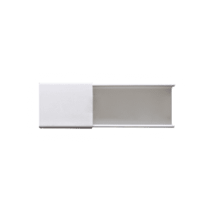Canaleta blanca sin división, de PVC auto extinguible, 48 x 16 x tramo 2.5m (6101-01260