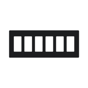 Placa 6 espacios pata dimmer o apagadores Lutron