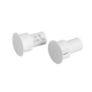 Contacto magnético para puertas y ventanas  Metálicas, aluminio y madera de empotrar color blanco / GAP: 19mm