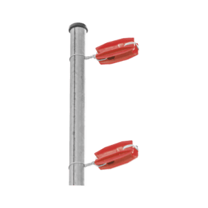 Aislador de color Rojo para postes de esquina de alta Resistencia con Anti UV de uso en cercos eléctricos