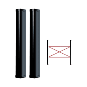 Detector Fotoeléctrico de 100 cm de Altura / Tipo Cortina para Detección Perimetral / Baterías de respaldo / Cobertura de 100 metros en exterior / Alimentación a 110/220VAC / 100 cm de Alto