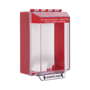 Cubierta Universal De Montaje Superficial, Con Espaciador 1.46", Serie Universal Stopper® Texto De Incendio En Español