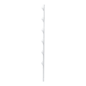 Poste con 6 Aisladores de PASO  para Cerca Electrificada. Tubo Galva. de 1.4m, cal. 18 de 1" Diam. + Pintura Blanca.
