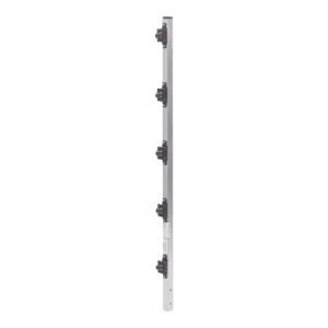 Poste de Paso de 1m para Cerca Electrificada de PTR Cuadrado de Aluminio de 1" de lado con 5 Aisladores Instalados.