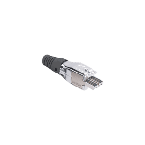 Plug TERA de 4 pares, Compatible con cable solido de 0.64 - 0.55mm (22 - 23 AWG)  S/FTP y F/FTP, Color negro