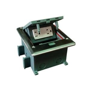 Caja de piso con contacto eléctrico (Duplex), resistente al agua, IP66 (Con tapa cerrada) (11000-53201)