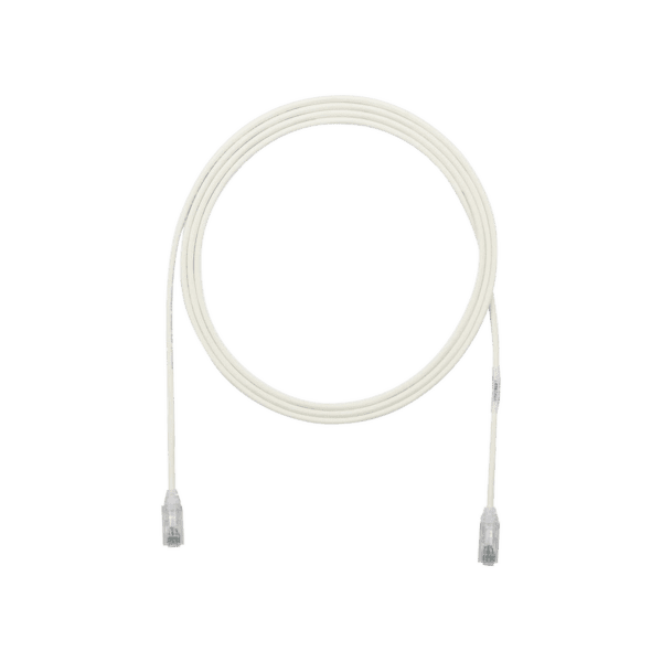 Cable de Parcheo TX6, UTP Cat6, Diámetro Reducido (28AWG), Color Blanco Mate, 3ft
