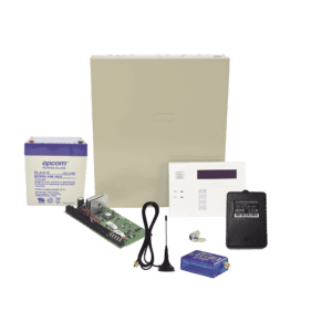 (1 Año datos ILIMITADO INCLUIDO)  Kit Vista48LA con comunicador MINI012G, Teclado, Gabinete y Transformador