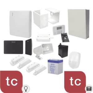 Kit de Sistema de Alarma con Sensores Cableados y Modulo de Automatizacion Z-Wave