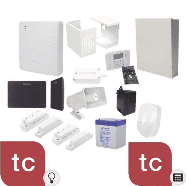 Kit de Sistema de Alarma con Sensores Cableados y Modulo de Automatizacion Z-Wave