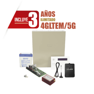 (3 Años 4GLTEM/5G ILIMITADO INCLUIDO)  Kit Vista48LA con comunicador 4GLTEM/5G MN01, Teclado, Gabinete, Batería y Transformador