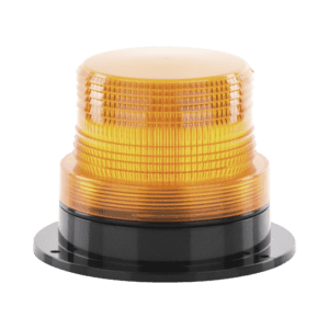 Burbuja Brillante de Larga Vida Útil, con 8 LEDs Color Ambar, Domo Ambar, 110 Vca