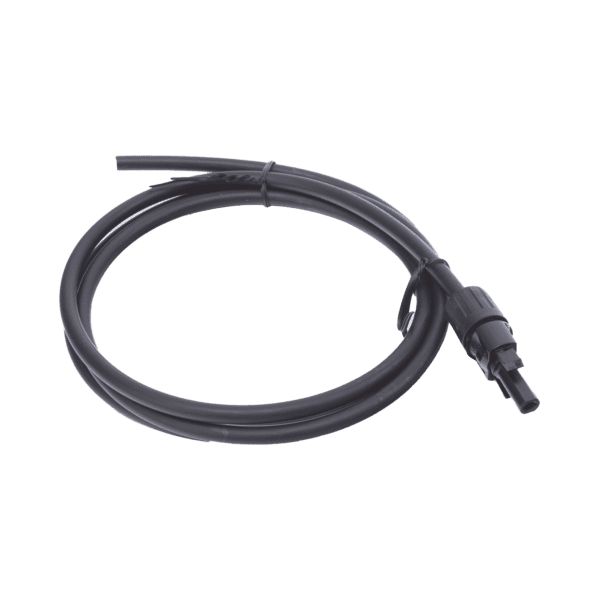 Cable Fotovoltaico 1.5 m, Negro, Calibre 10 AWG con Terminal MC4-H en un Extremo