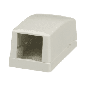 Caja de Montaje en Superficie, Para 1 Módulo Mini-Com, Color Blanco Mate