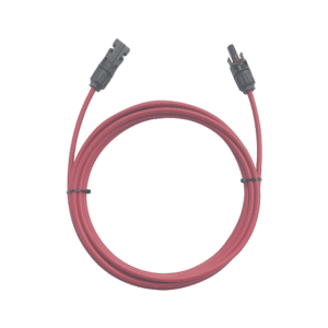 Cable Fotovoltaico / 1 metro / Color Rojo / Calibre 10 AWG / Terminal MC4-Macho y Hembra en  ambos extremos