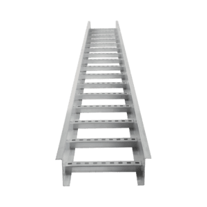 Escalera de Aluminio Portacables / Perfil Z / Peralte 3 1/4" /Paso 9" / Ancho 6" / 3.66 metros / Capacidad Máx. 137 Cables / Incluye Cople Union y Tornillería