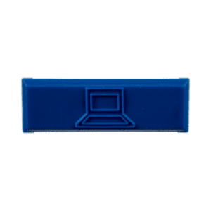 Paquete de 100 Iconos de Datos de Instalación a Presión, Para Jacks Mini-Com de Panduit, De Plástico, Color Azul