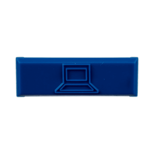 Paquete de 100 Iconos de Datos de Instalación a Presión, Para Jacks Mini-Com de Panduit, De Plástico, Color Azul
