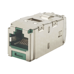 Conector Jack RJ45 Blindado, Estilo TG, Mini-Com, Categoría 6A, de 8 posiciones y 8 cables, Color Verde