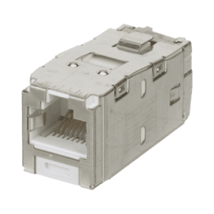 Conector Jack RJ45 Blindado, Estilo TG, Mini-Com, Categoría 6A, de 8 posiciones y 8 cables, Color Blanco