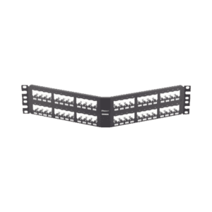 Panel de Parcheo Modular Mini-Com (Sin Conectores), Angulado, Totalmente Blindado, de 48 puertos, 2UR