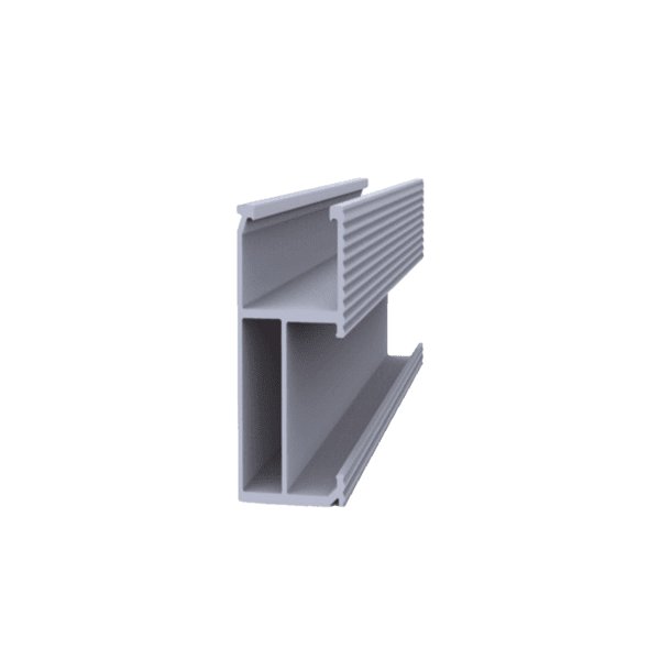 Riel 8 para montaje de módulos fotovoltaicos de aluminio anodizado de 2700mm.