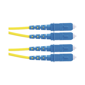 Jumper de Fibra Optica Monomodo 9/125 OS2, SC-SC Duplex, OFNR (Riser), Color Amarillo, 2 Metros
