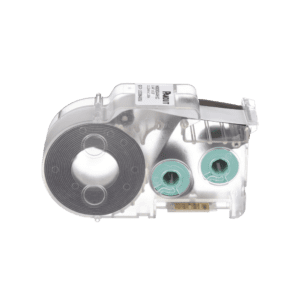 Casete de Etiquetas de Poliolefina de Cinta Continua, Tubo Termocontráctil, 11.2 mm de Ancho, 2.4 m de largo, Para Cables de 2 a 6.4 mm (16-10 AWG) de Diámetro, Color Blanco