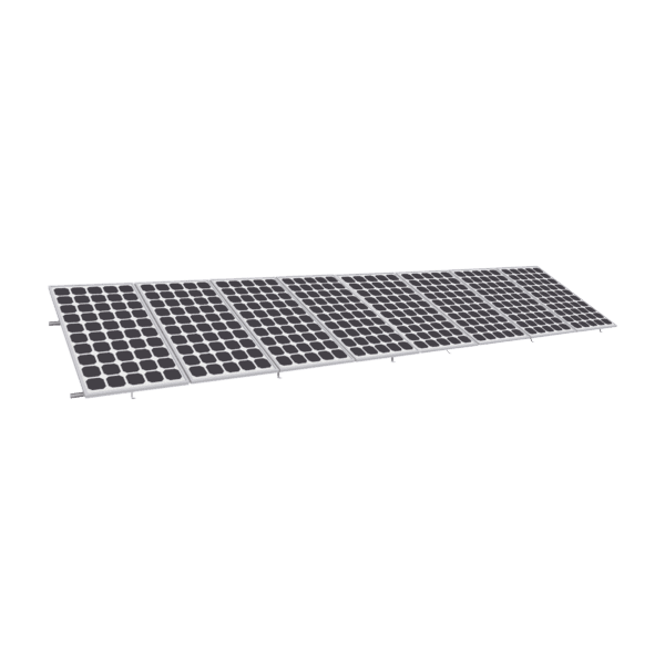Montaje para Panel Solar, Riel "8" de 5400mm para Módulos de 550 a 660w con Espesor de 35mm, Velocidad de Viento Máx. 136km/h (20° a 45°)