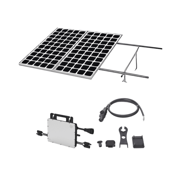 Kit Solar para Interconexión de 1.1 KW de Potencia Pico 220Vcc con Microinversor 1KW y 2 Módulos de 550 W (Incluye Montaje )