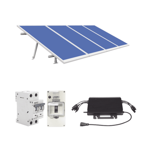 Kit Solar para Interconexión de 2.2KW de Potencia Pico 220Vcc con Microinversor y 4 Módulos de 550 W (Incluye Montaje y Protecciones)
