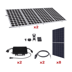 Kit Solar para Interconexión de 4.4KW de Potencia Pico 220Vcc con Microinversor y 8 Módulos de 550 W (Incluye Montaje )