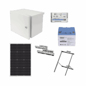 Kit de Alimentación PV para CCTV 12 Vcc Hasta Máximo 14 Watts para Cámara y Enlace