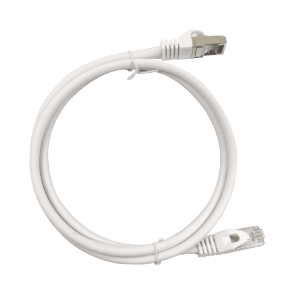 Patch Cord Cat6A 10G blindado  2M ( 6.25 ft ) BLANCO